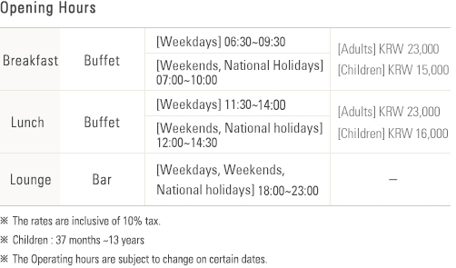 Opening hours(See the bottom of the content)