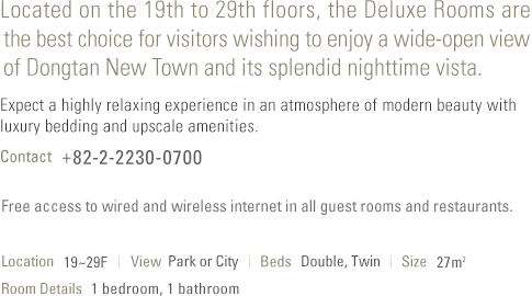 About Deluxe Room (see below)