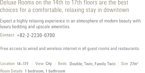 About Deluxe Room (see below)