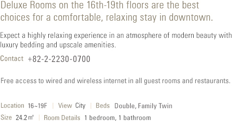 About Deluxe Room (see below)