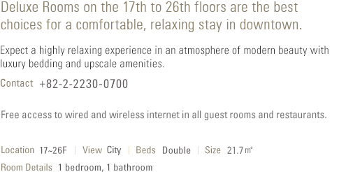 About Deluxe Room (see below)