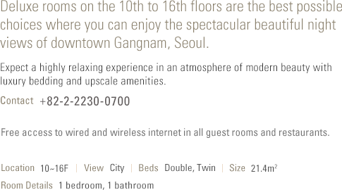 About Deluxe Room (see below)