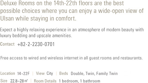 About Deluxe Room (see below)