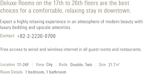 About Deluxe Room (see below)
