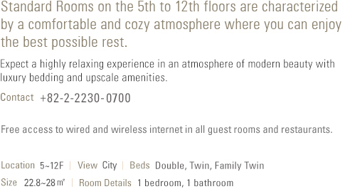 About Standard Room (see below)