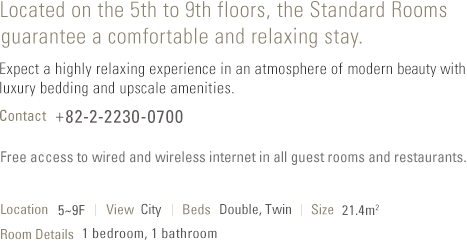 About Standard Room (see below)