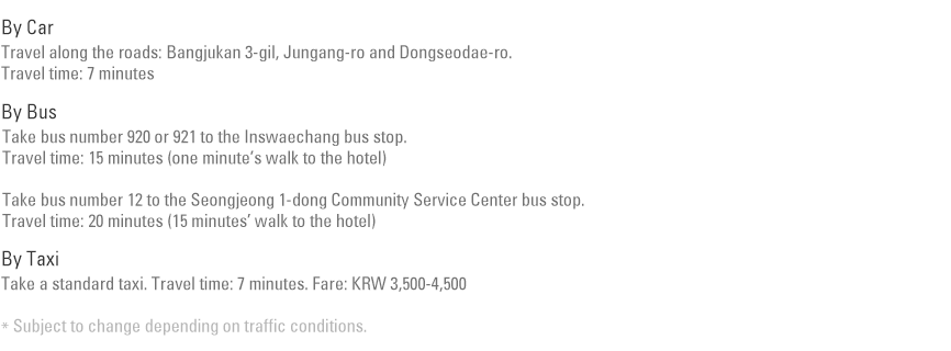 How to get from Cheonan Bus Terminal (approx. 1.7 km to the hotel)
