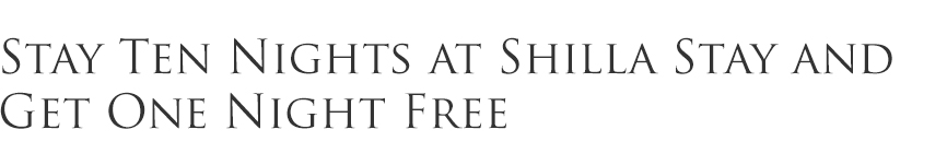 This offer only applies to Shilla Stay rooms or packages reserved via the Shilla Stay website (shillastay.com), Shilla Rewards website (shillahotels.com), and Shilla Hotel app.
